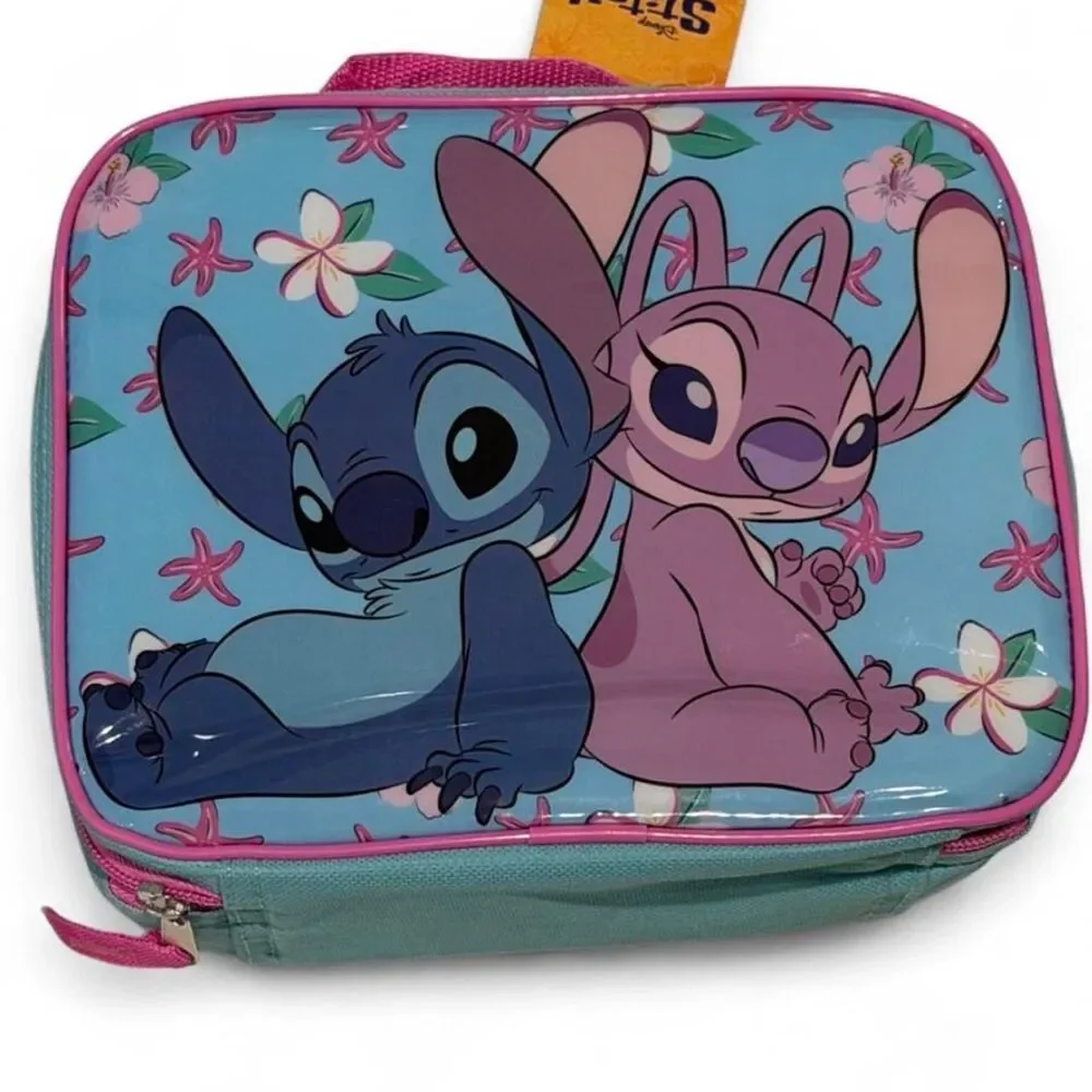 Disney Stitch and Angel backpack and lunch bag set